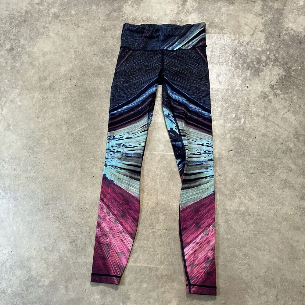Lululemon Tights 4 Speed Wunder Nulux‎ Electrobeam Speed Tight Multicolor